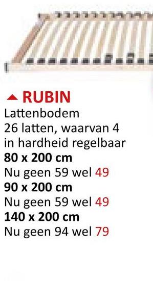 Lattenbodem Rubin 90x200cm Matrassen & Bedbodems Lattenbodems