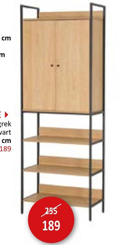 Opbergrek Aware 80x40x220cm Rekken Rekken & Planken Kasten Bijzetkasten Bijzetmeubels Kapstokken Eetkamerkasten Keukenkasten Opbergers Rek & Plank Rekjes & Planken Halkasten Rekken & Planken