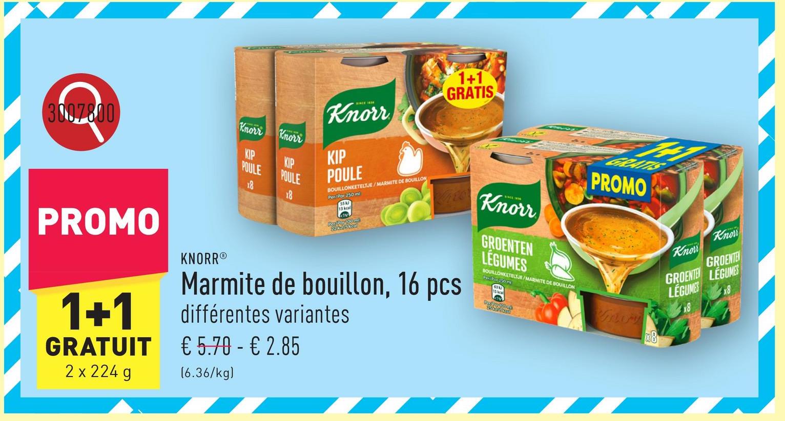 Marmite de bouillon, 16 pcs choix entre différentes variantes