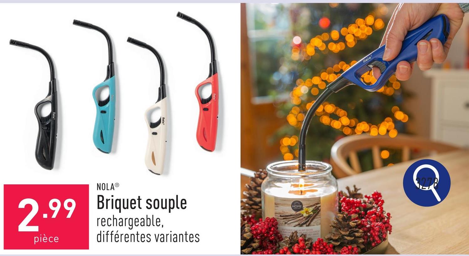 Briquet souple rechargeable, choix entre différentes variantes