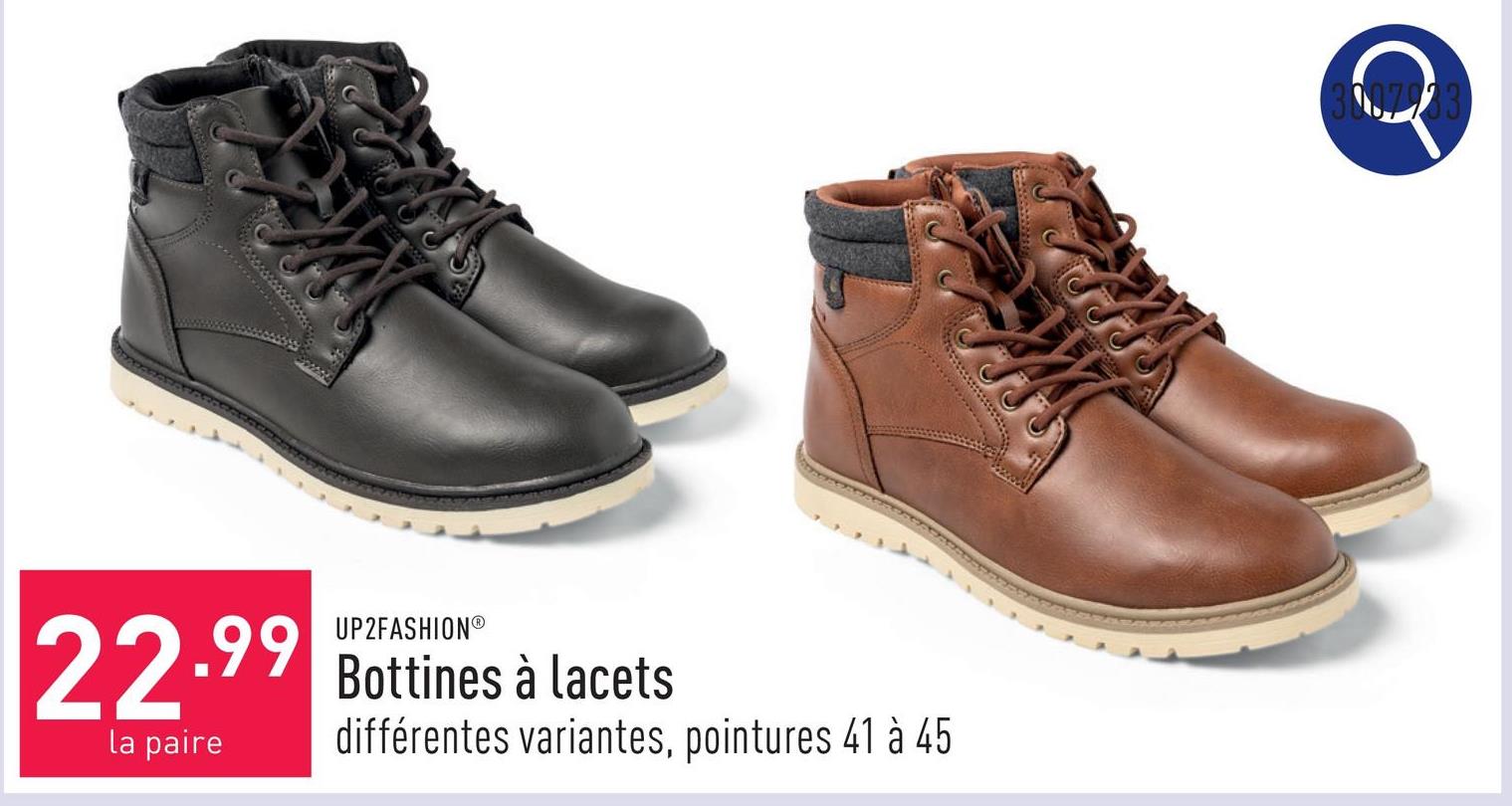 Bottines à lacets dessus en PU à base d’eau, doublure en polyester, semelle intérieure en EVA recouverte de polyester, semelle d’usure en caoutchouc thermoplastique, choix entre différentes variantes, pointures 41 à 45