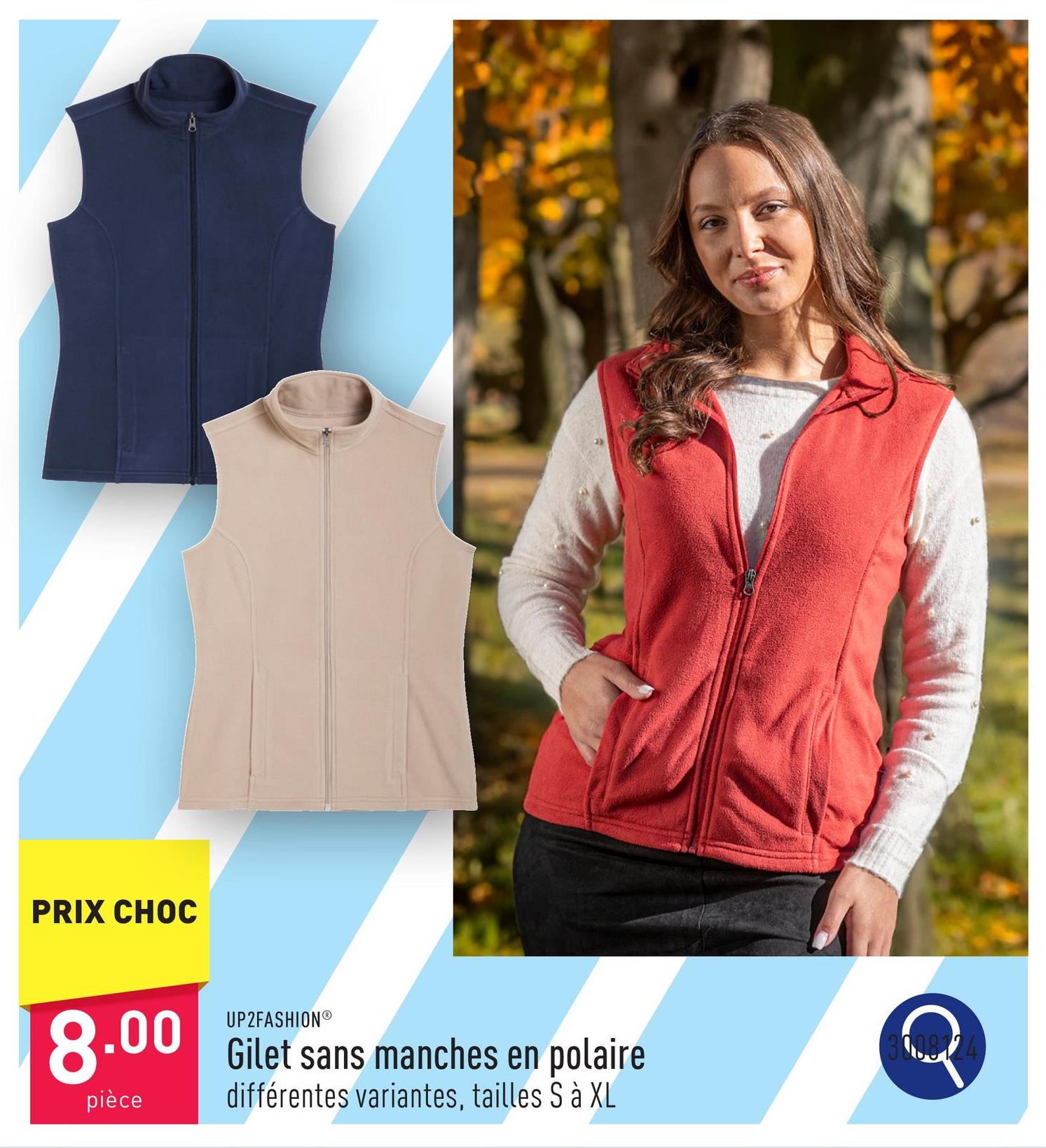 Gilet en polaire polyester, classic fit, choix entre différentes variantes, tailles S à XL, certifié OEKO-TEX®