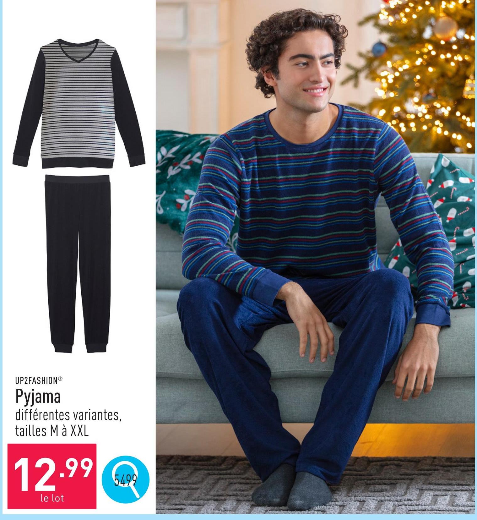 Pyjama coton/polyester, classic fit, choix entre différentes variantes, tailles M à XXL, certifié OEKO-TEX®