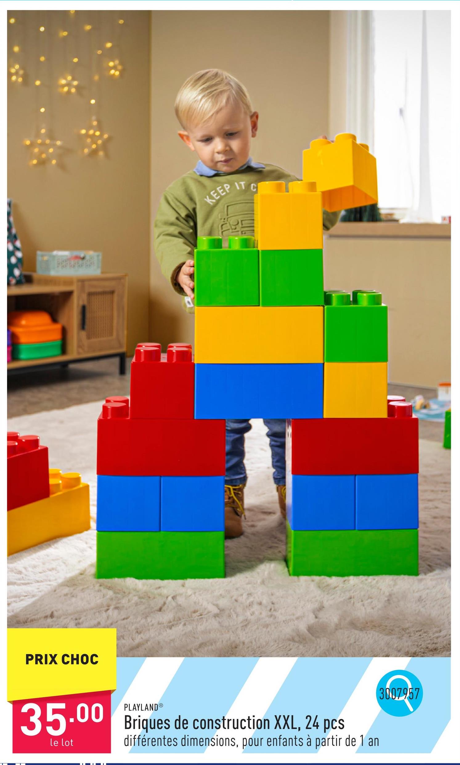 Briques de construction XXL, 24 pcs différentes dimensions, convient aux enfants à partir de 1 an