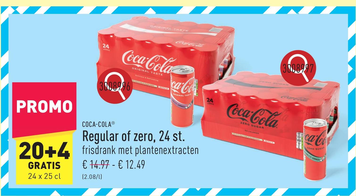 Coca-Cola regular, 24 st. frisdrank met plantenextracten, met suiker