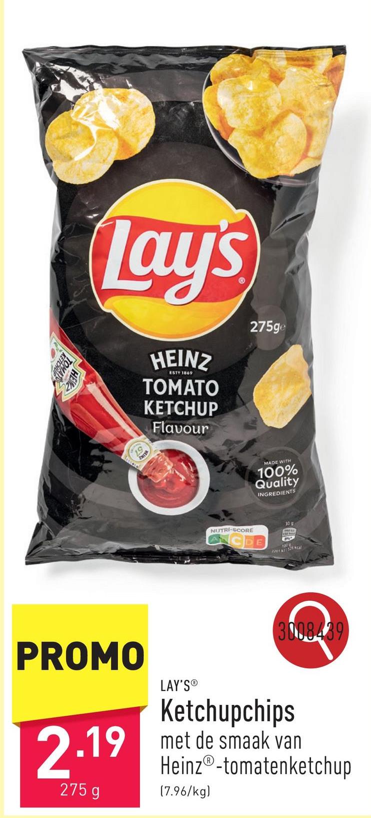 Ketchupchips chips met de smaak van Heinz®-tomatenketchup