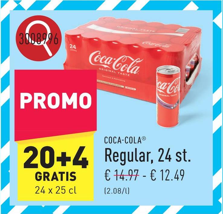 Coca-Cola regular, 24 st. frisdrank met plantenextracten, met suiker