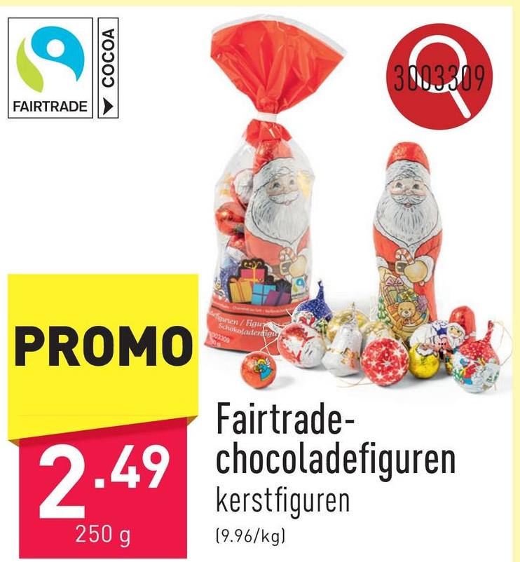 Fairtrade-chocoladefiguren kerstfiguren