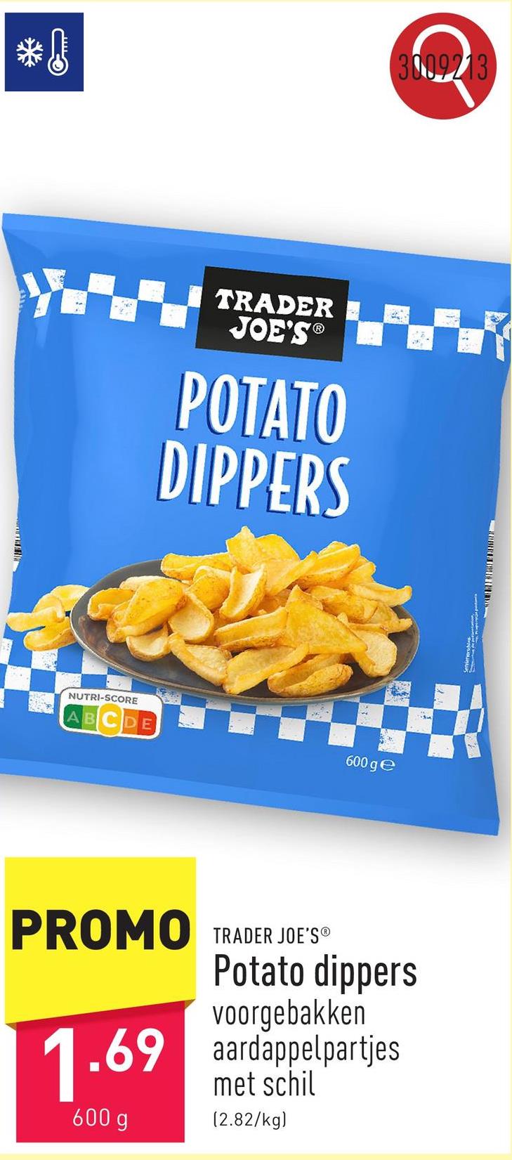 Potato dippers voorgebakken u-vormige aardappelpartjes met schil