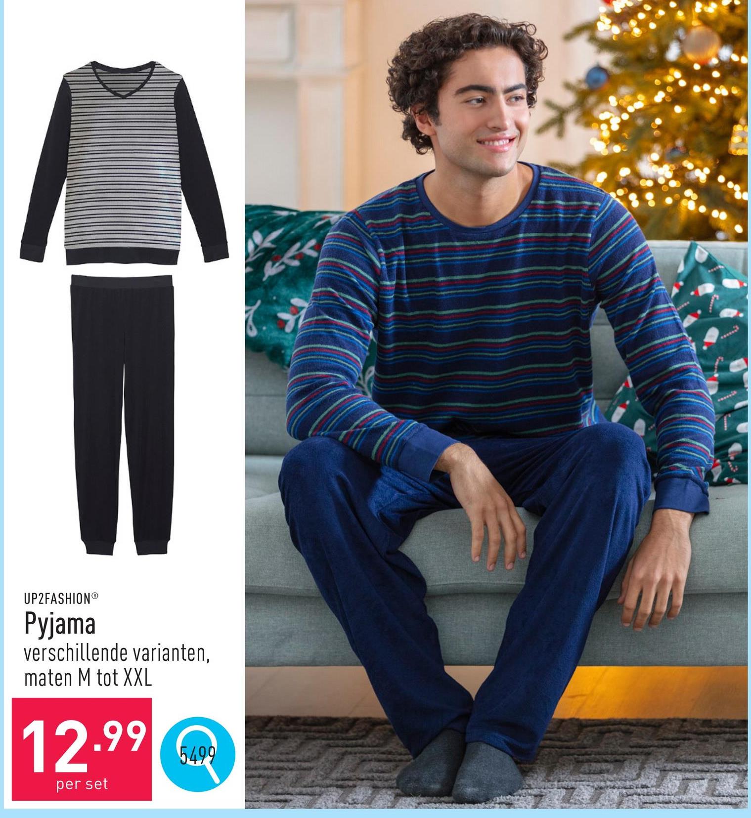 Pyjama katoen/polyester, classic fit, keuze uit verschillende varianten, maten M tot XXL, OEKO-TEX®-gecertificeerd