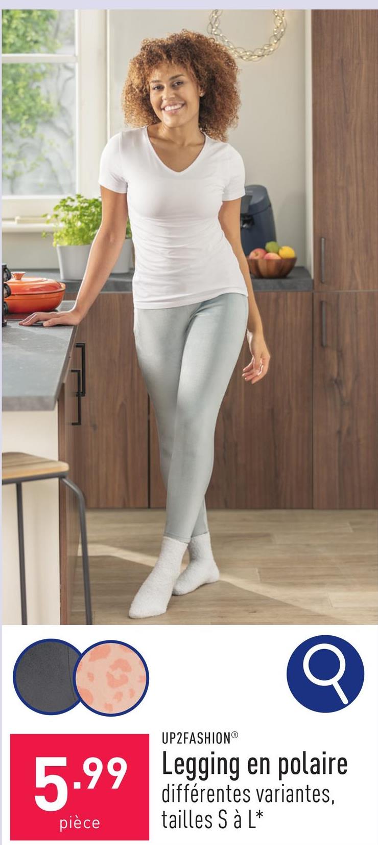 Legging en polaire polyester/élasthanne, extra tight fit, choix entre différentes variantes, tailles S à L*, certifié OEKO-TEX®