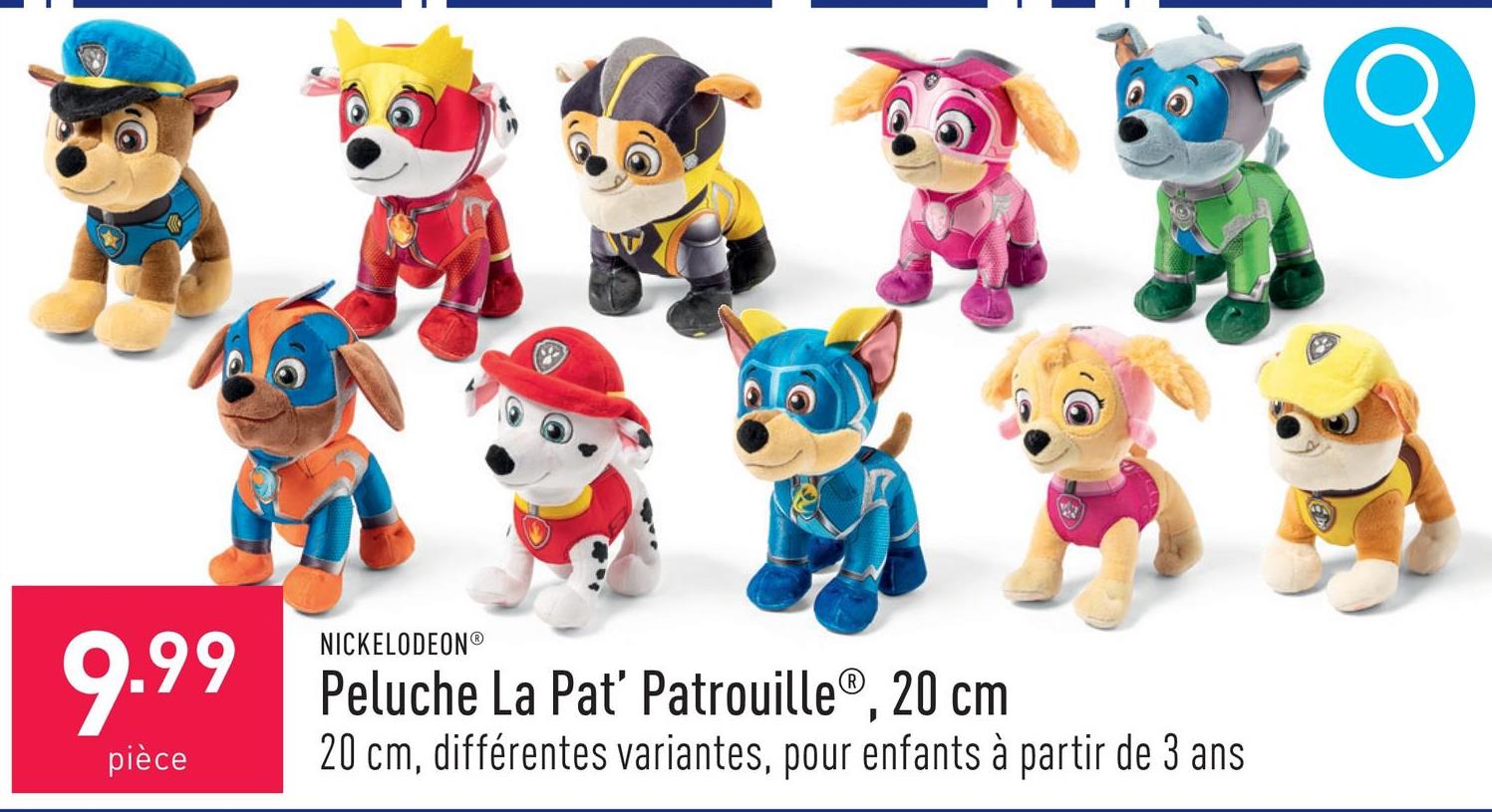 Peluche La Pat’ Patrouille®, 20 cm env. 20 cm, choix entre différentes variantes, convient aux enfants à partir de 3 ans