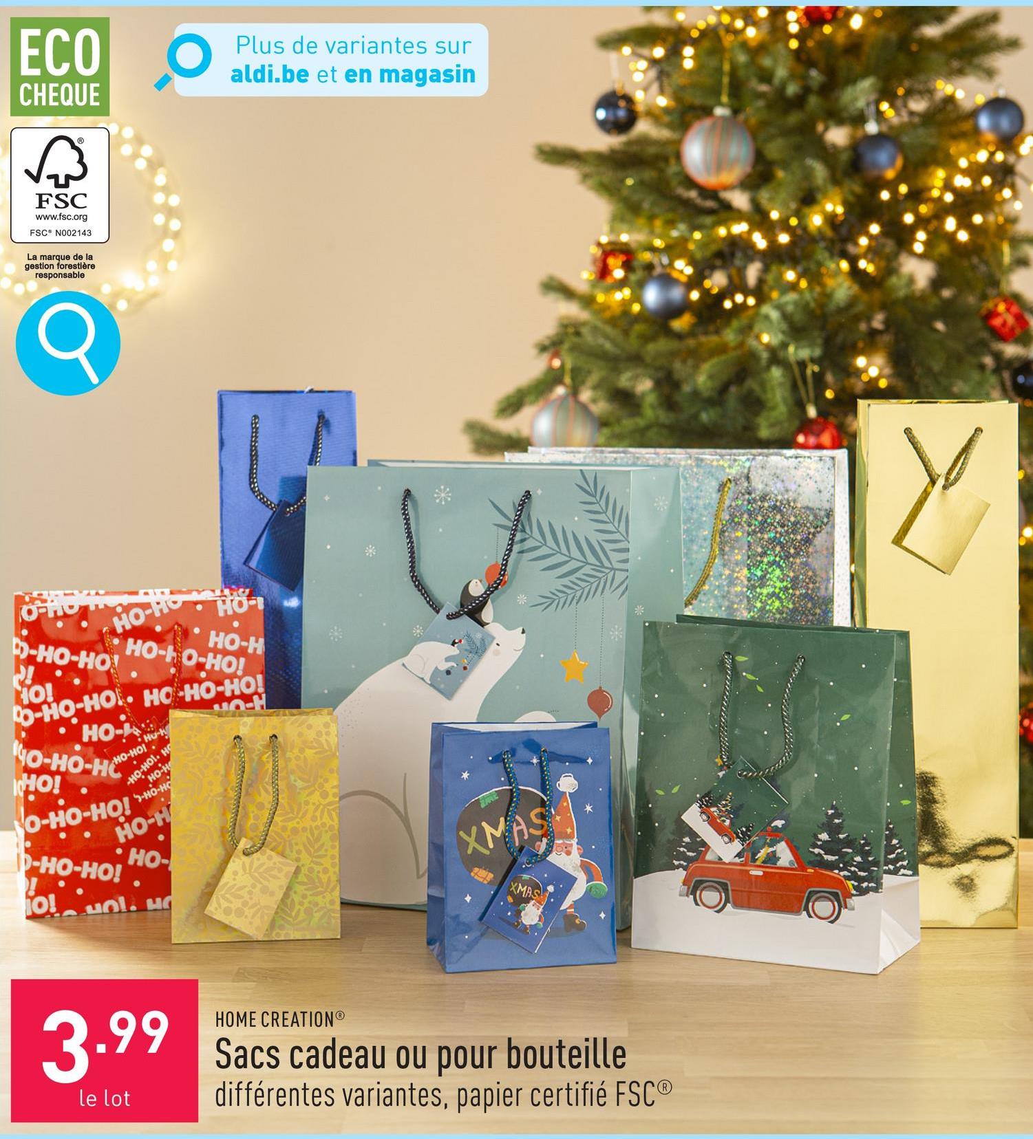 Sacs cadeau ou pour bouteille choix entre différentes variantes, papier certifié FSC®