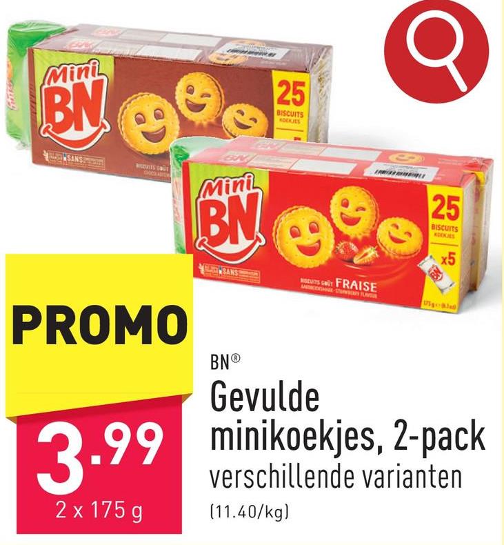 Gevulde minikoekjes, 2-pack keuze uit verschillende varianten