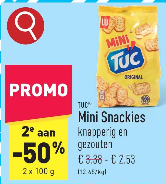 Mini Snackies knapperig en gezouten