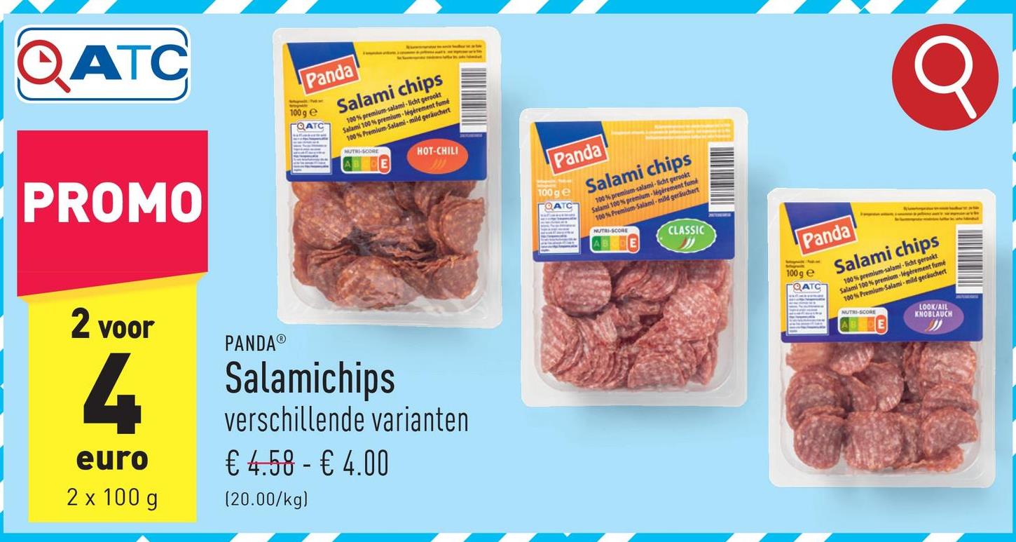 Salamichips keuze uit verschillende varianten