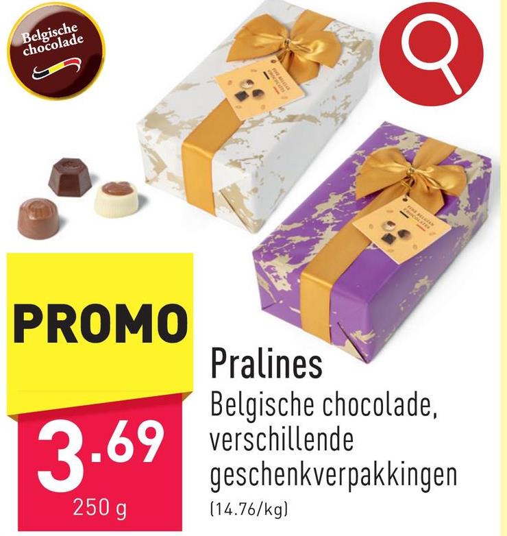 Pralines pralines met verschillende vullingen (witte, melk- en pure chocolade), Belgische chocolade, keuze uit verschillende geschenkverpakkingen