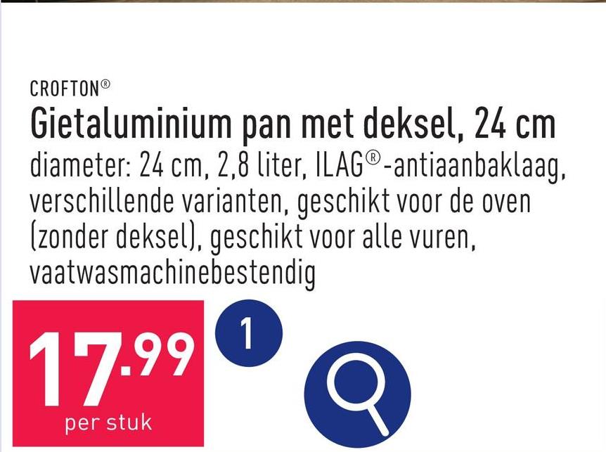 Gietaluminium pan met deksel, 24 cm diameter: 24 cm, 2,8 liter, extra sterke thermobodem, ILAG®-antiaanbaklaag, keuze uit verschillende varianten, geschikt voor de oven (tot 150 °C, zonder deksel), geschikt voor alle vuren (ook inductie), gelijkmatige warmteverdeling voor energiebesparend en vetarm braden, garen en stomen, vaatwasmachinebestendig