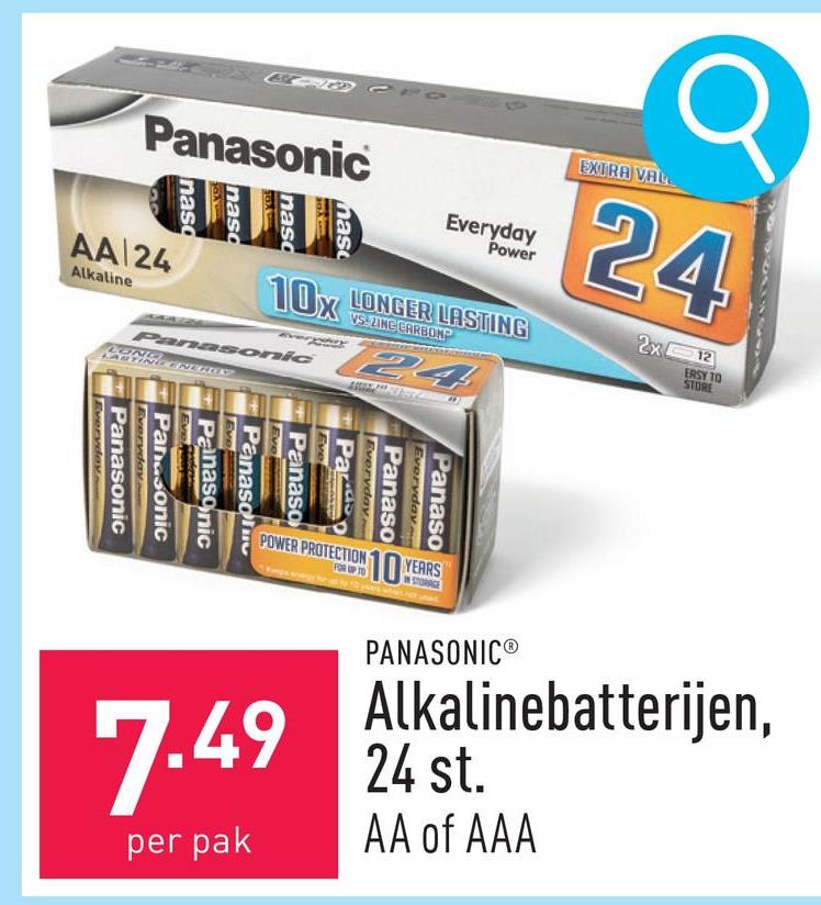 Alkalinebatterijen, 24 st. keuze uit AA-batterijen en AAA-batterijen