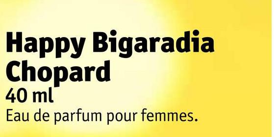 Happy Bigaradia
Chopard
40 ml
Eau de parfum pour femmes.