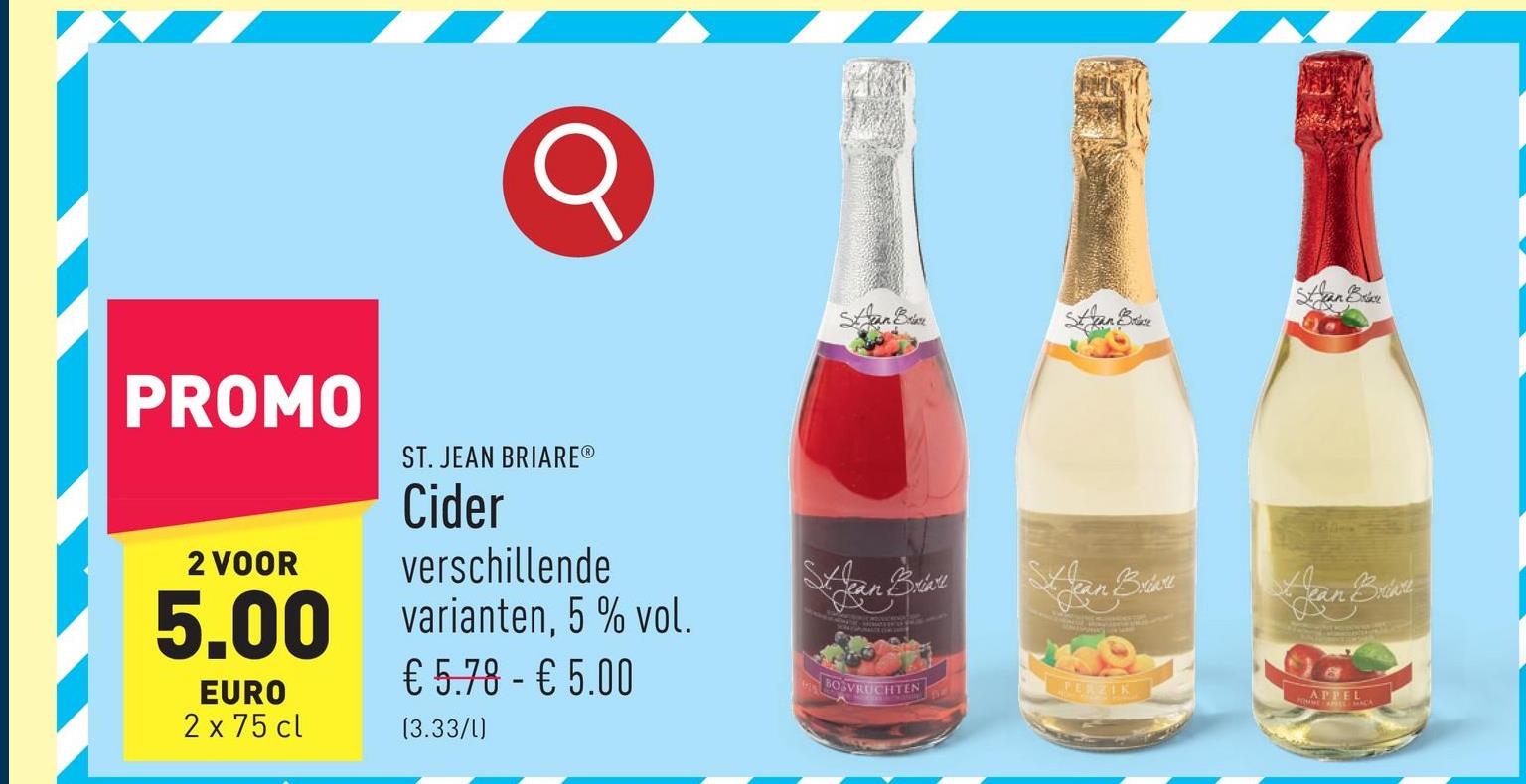 Cider keuze uit verschillende varianten, 5 % vol.