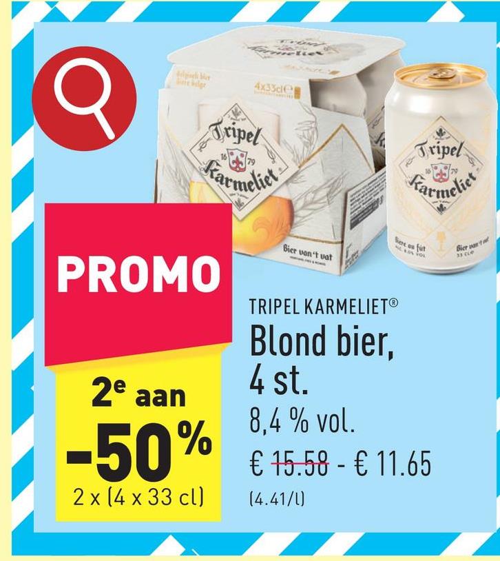 Blond bier, 4 st. zacht Belgisch blond bier met zoete en kruidige toetsen, 8,4 % vol.