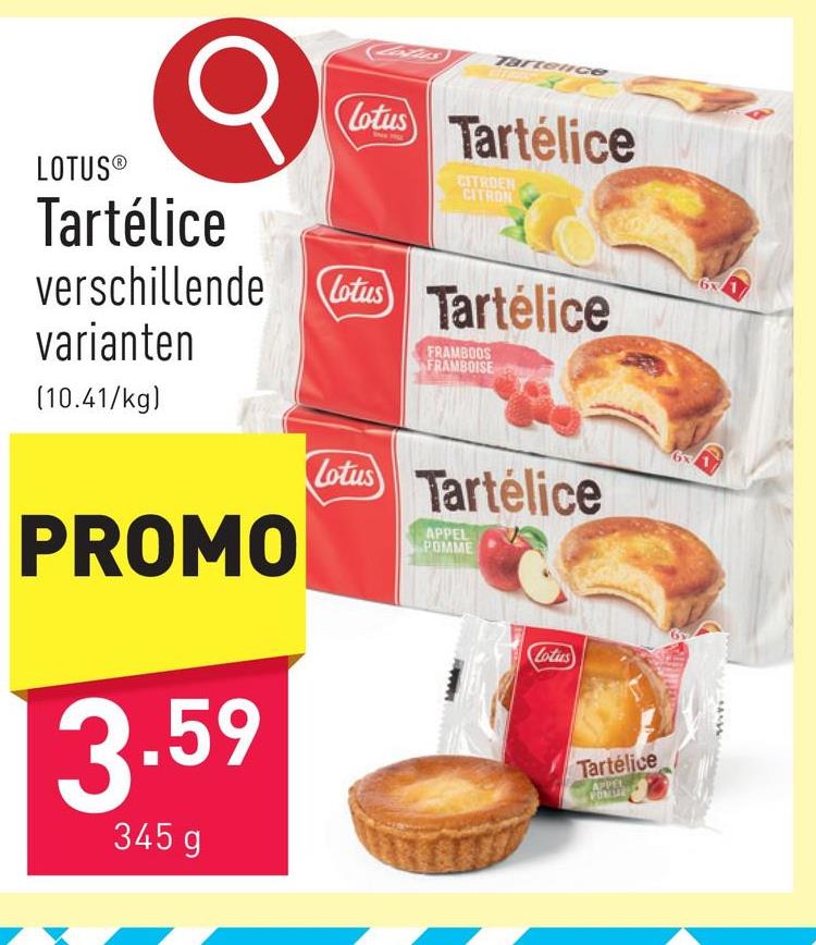 Tartélice keuze uit verschillende varianten