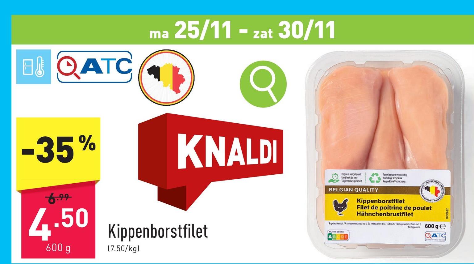 Kippenborstfilet 100 % kip, Belgisch kwaliteitsvlees