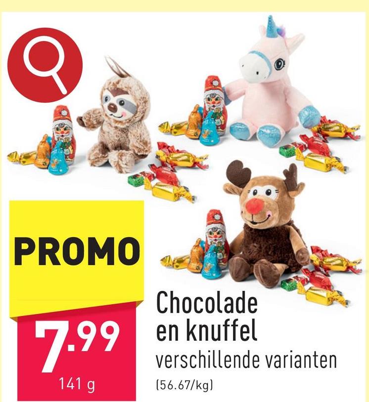 Chocolade en knuffel keuze uit verschillende varianten