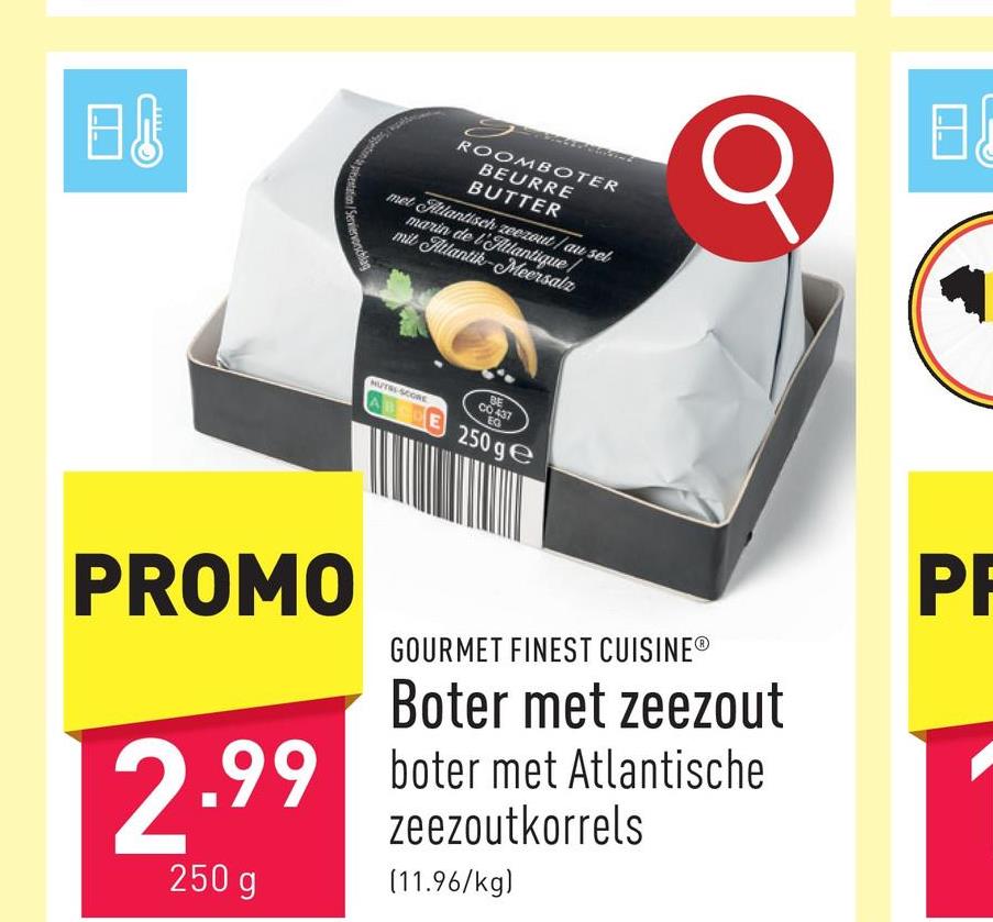 Boter met zeezout boter met Atlantische zeezoutkorrels