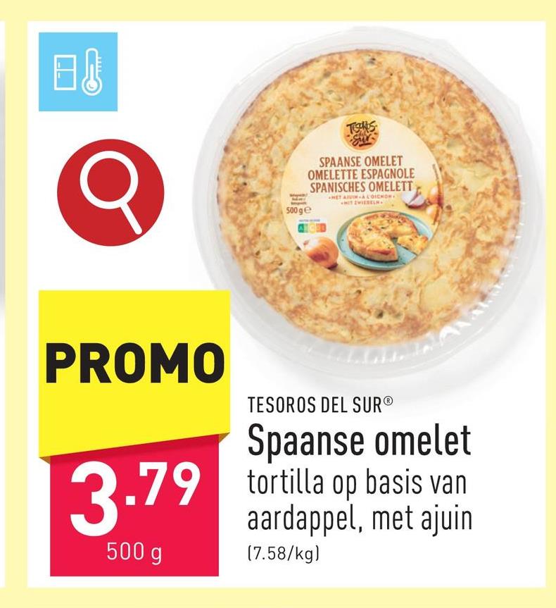 Spaanse omelet tortilla op basis van aardappel, met ajuin