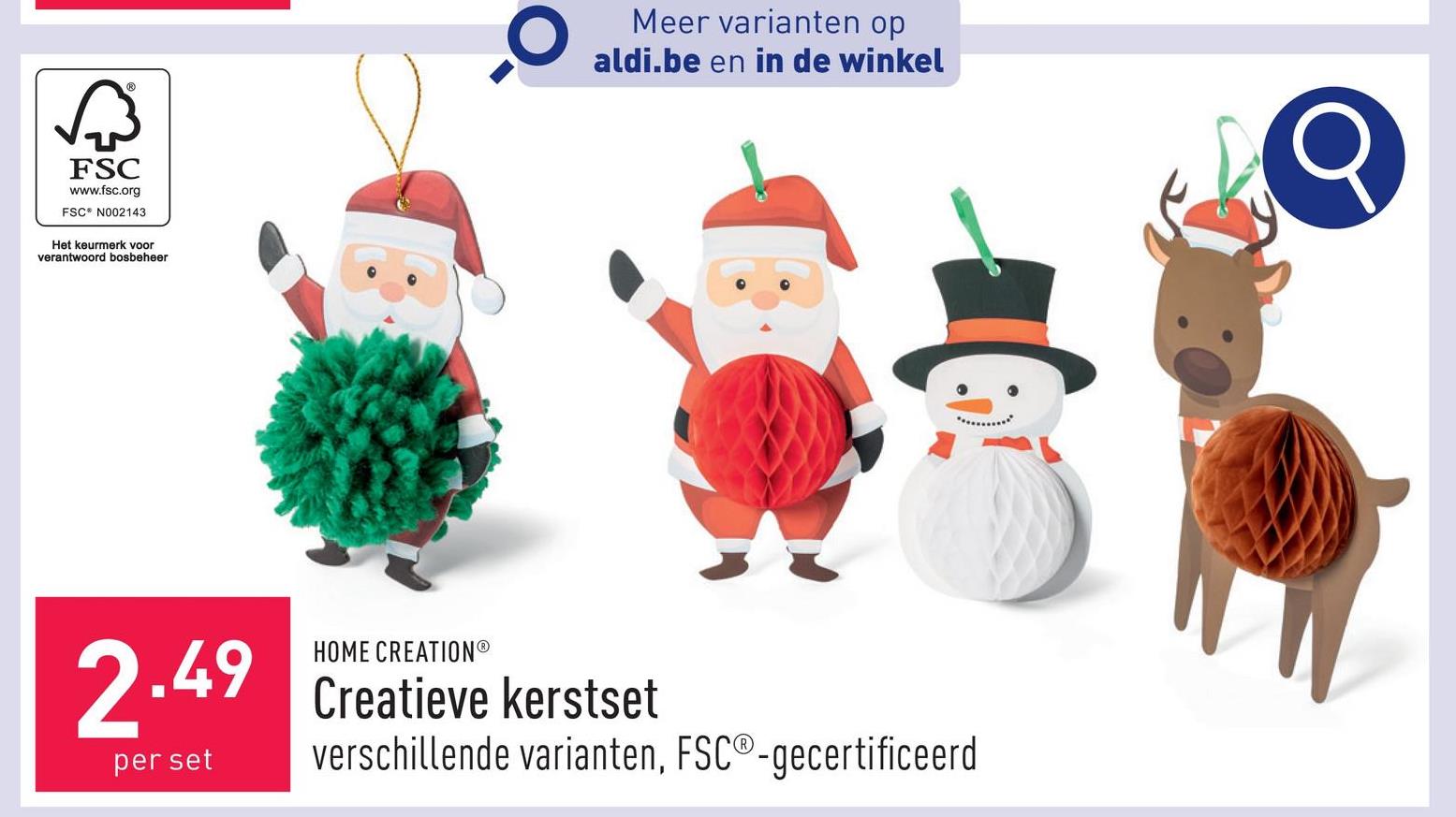 Creatieve kerstset keuze uit verschillende varianten, FSC®-gecertificeerd