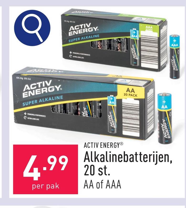 Alkalinebatterijen, 20 st. keuze uit AA-batterijen (LR6) en AAA-batterijen (LR03)