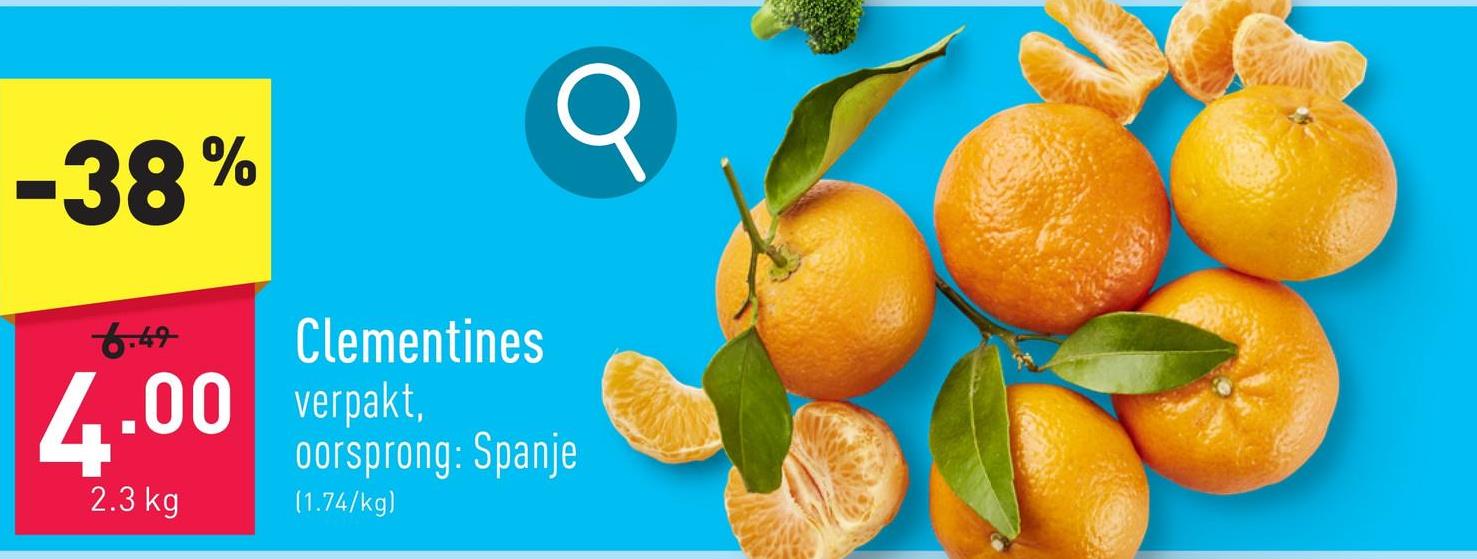 Clementines verpakt, oorsprong: Spanje