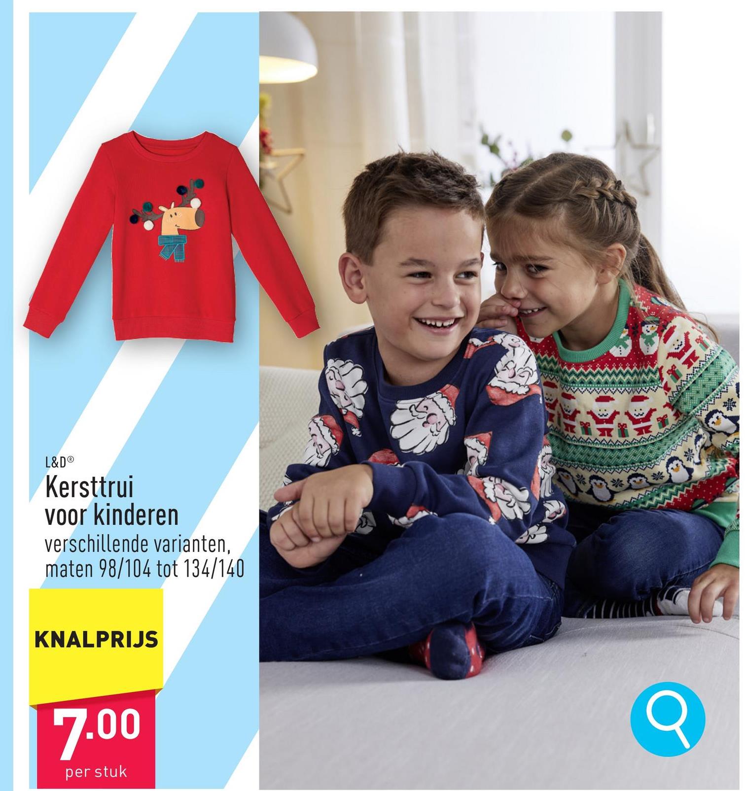 Kersttrui voor kinderen katoen/polyester, classic fit, keuze uit verschillende varianten, maten 98/104 tot 134/140, OEKO-TEX®-gecertificeerd