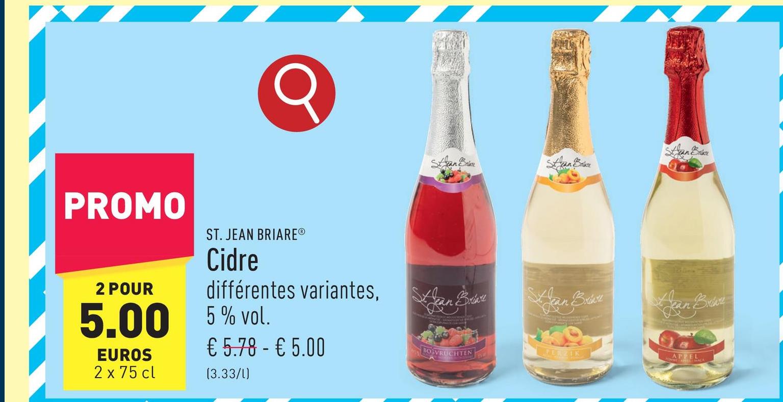 Cidre choix entre différentes variantes, 5 % vol.