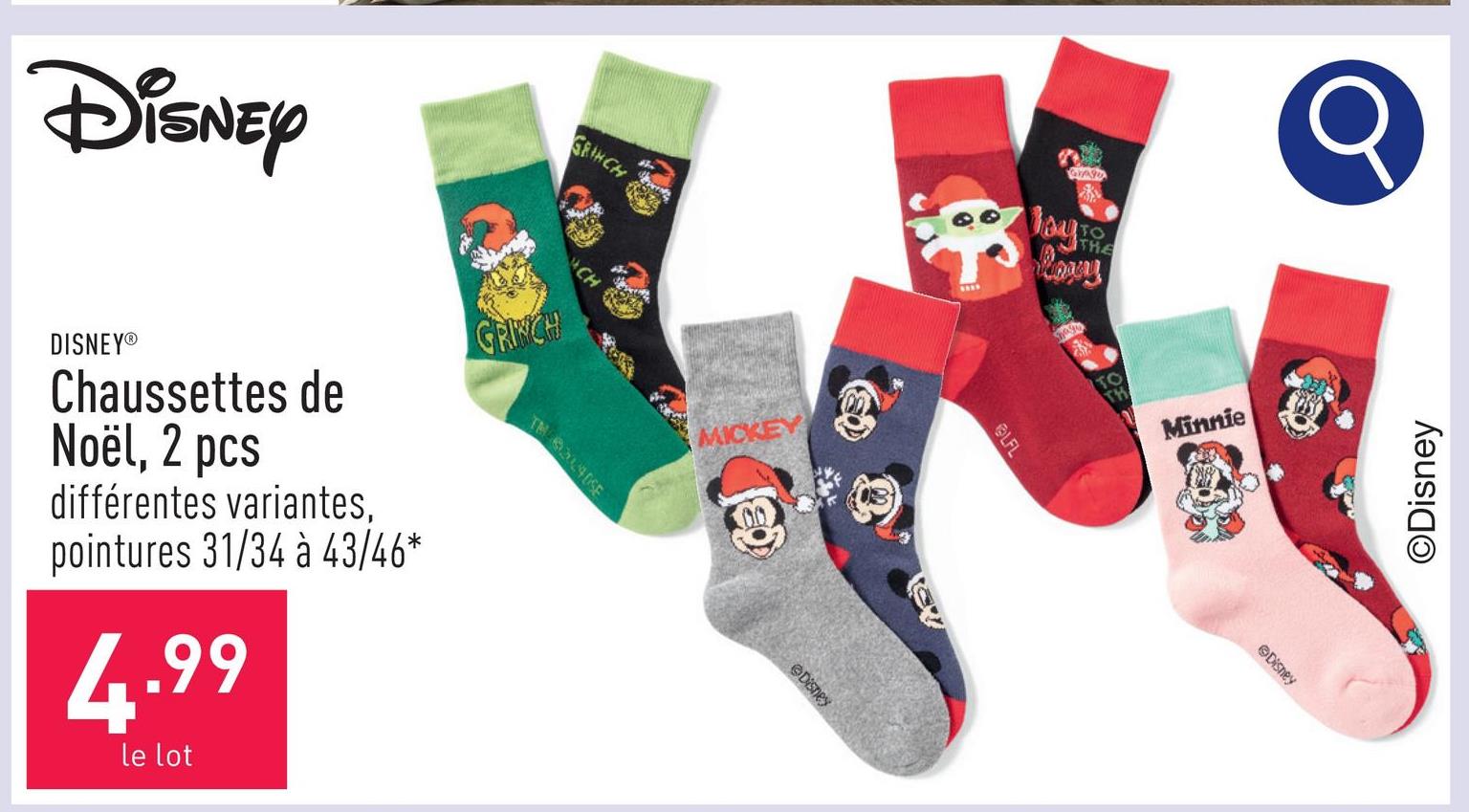 Chaussettes de Noël, 2 pcs coton/polyamide/élasthanne (Lycra®), choix entre différentes variantes, pointures 31/34 à 43/46, certifiées OEKO-TEX®*