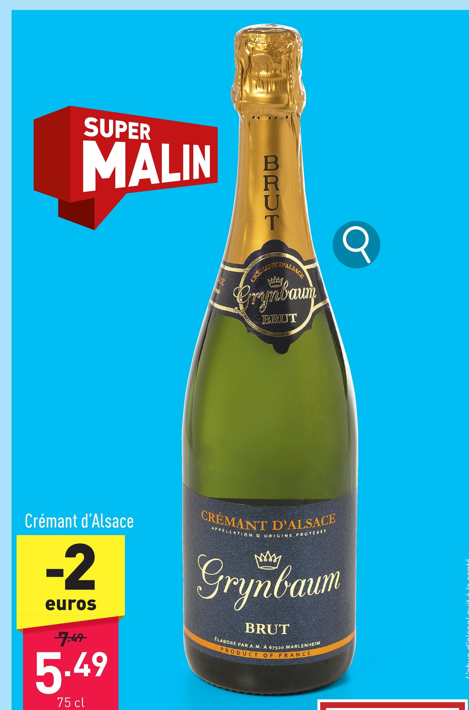 Crémant d'Alsace vin mousseux agréable possédant une finale souple et élégantecépage: pinot blanc, pinot auxerrois, pinot noir, pinot gris, chardonnaysuggestion: comme apéritif ou pour accompagner entrées chaudes et froides, fruits de mer ou viandes blanchestempérature de service: 5-7 °CL'abus d'alcool nuit à la santé.