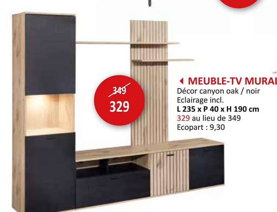 Meuble TV mural Silver 190cm Meubles D'appoint Meubles TV Armoires