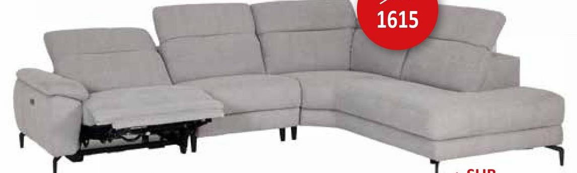 Canapé d'angle Sub 302x243cm - tissu - gris argenté avec relax Salons Canapés D'angle