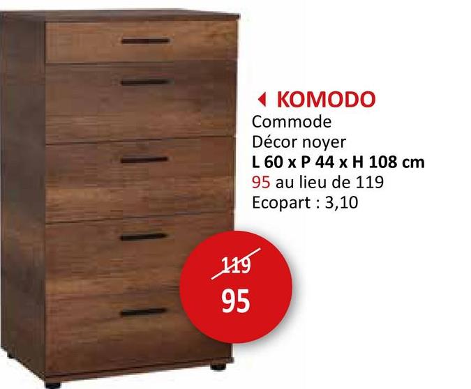 Commode Komodo 60x44x108cm Éléments D'appoint Commode Armoires De Rangement