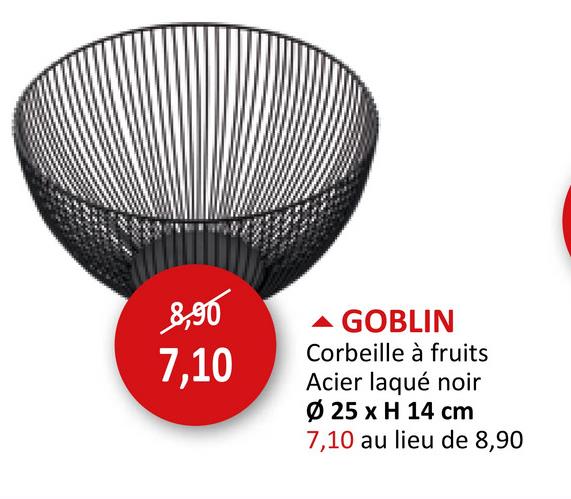 Corbeille à fruits Goblin Ø25cm Plats & Plateaux Corbeilles à Fruits