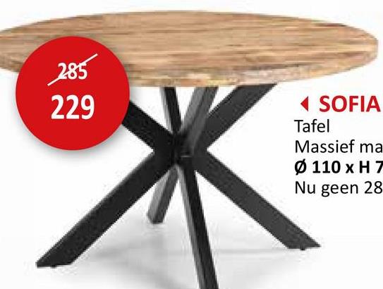 Ronde tafel Sofia Ø110cm - mango massief - naturel Tafels Eettafels