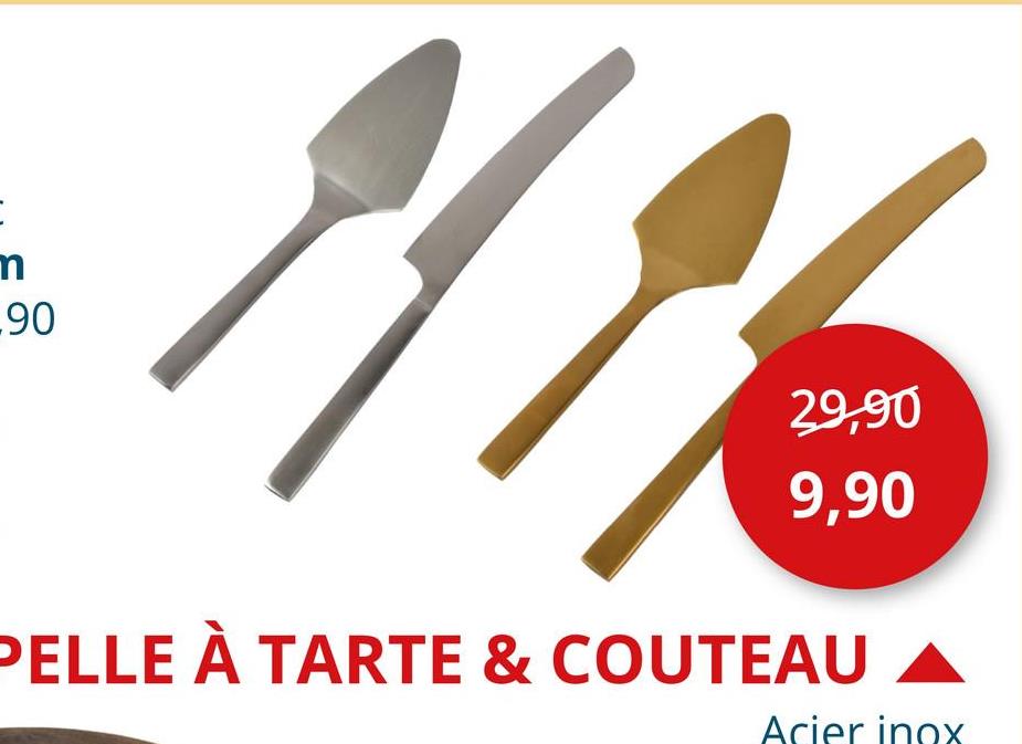 Pelle à tarte & couteau ensemble or Ustensiles Cuillères De Service Autre