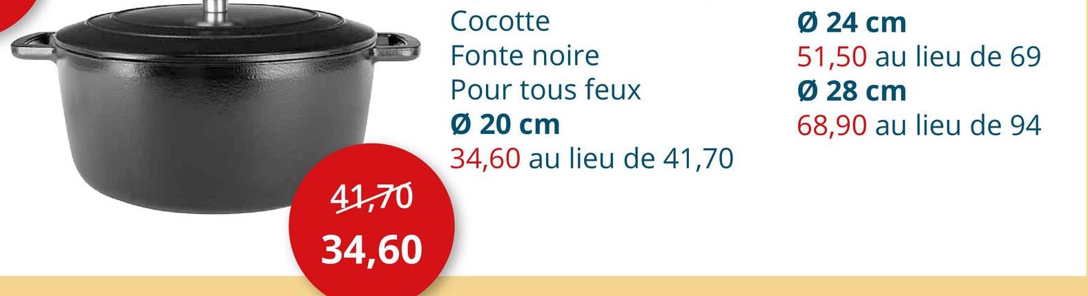 Cocotte Fontestic Ø28cm noir Poêles & Casseroles Casseroles Cocottes Four & Micro-onde Cocottes