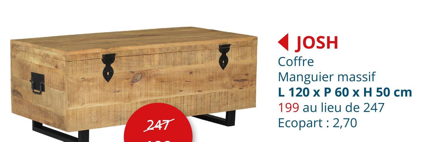 Coffre Josh 120x60x50cm Coffres Petit Rangement Bancs & Tabourets Rangement Petit Rangement Petit Rangement