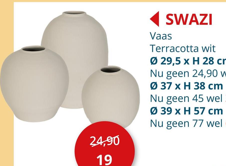 Vaas Swazi H28cm Woondecoratie Vazen & Bloempotten Planten