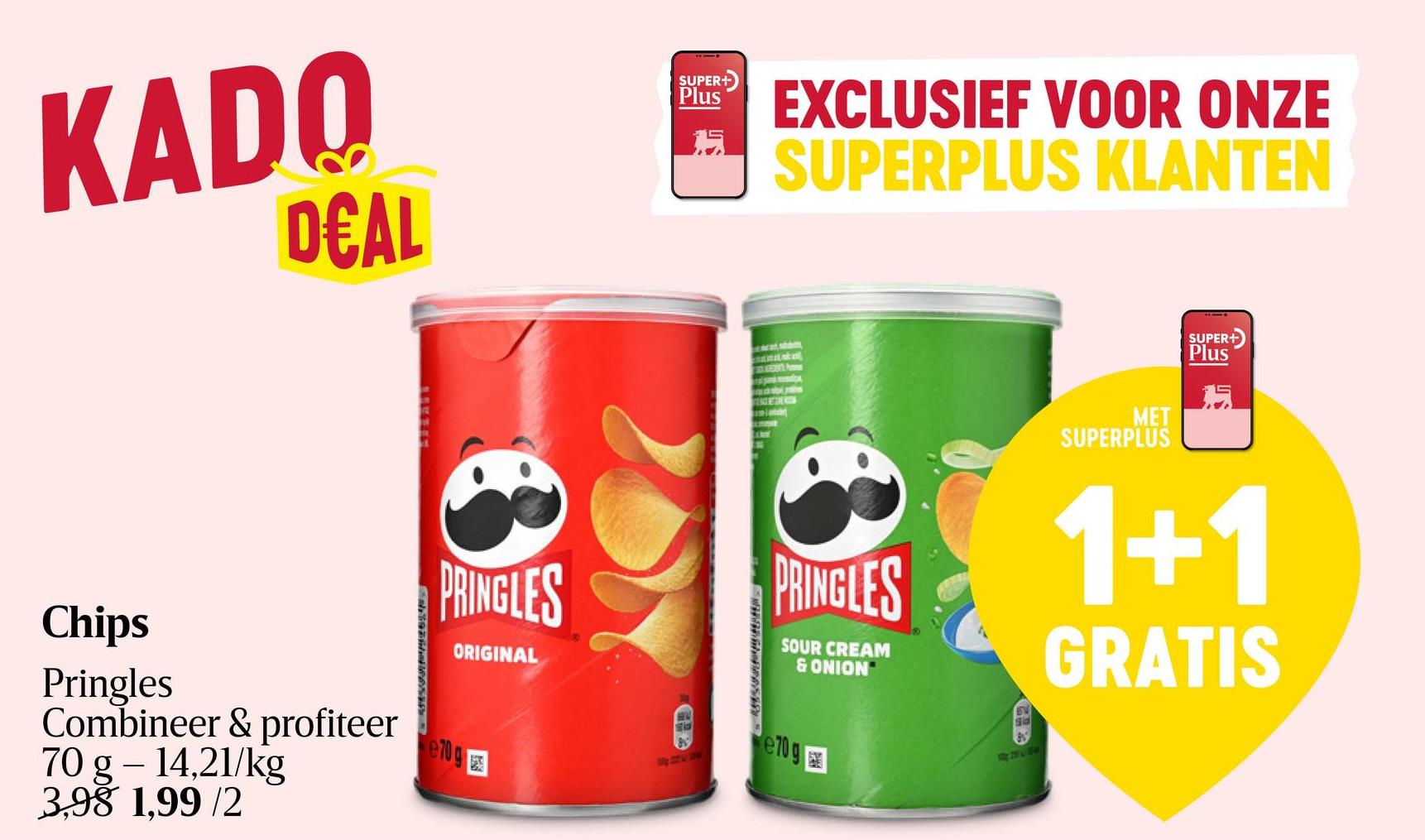 Chips | Original Je favoriete Pringles met een unieke zout-smaak, in een can van 70g