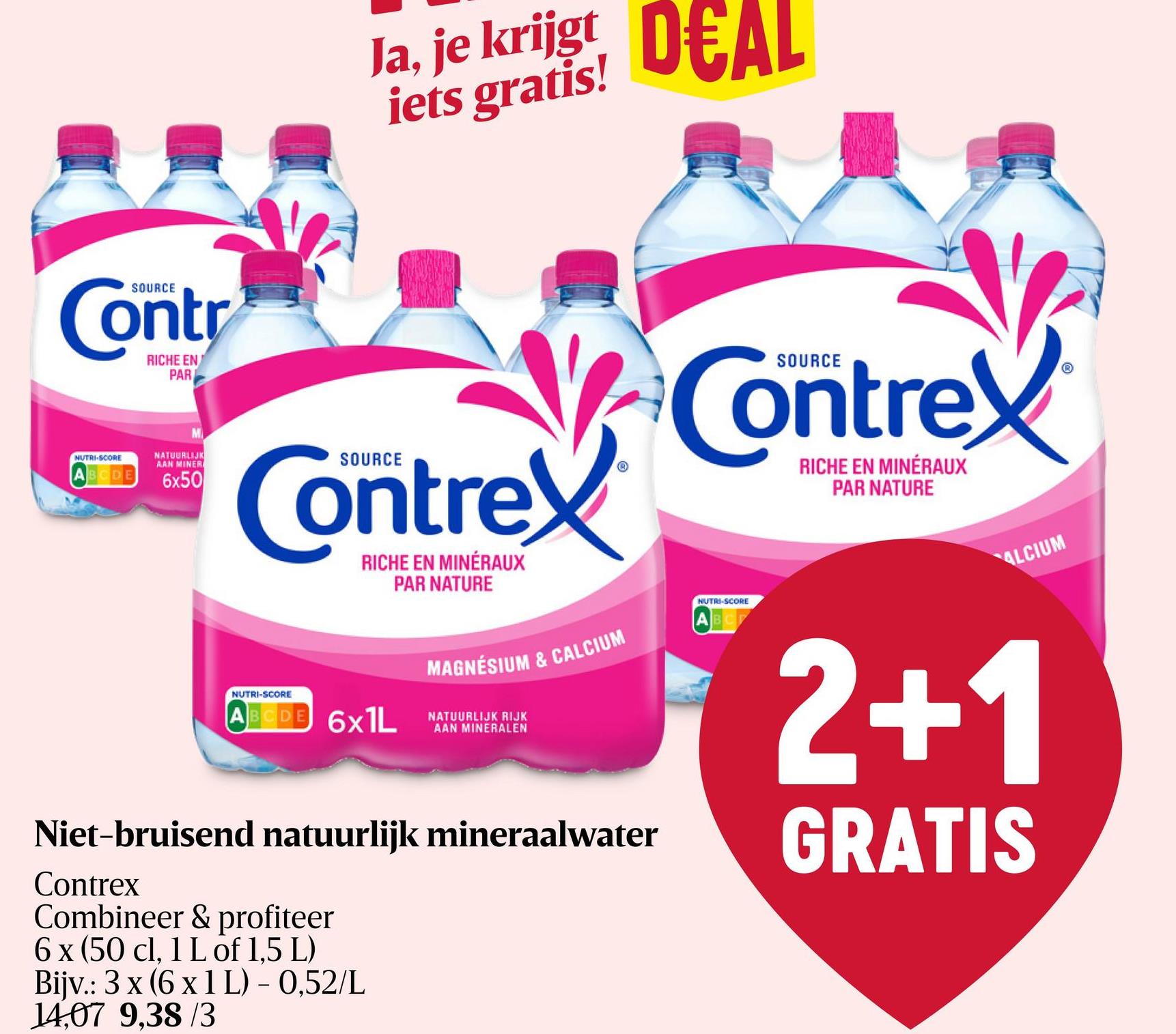 Mineraalwater | Niet bruisend | PET Contrex is een natuurlijk, niet bruisend mineraalwater uit de Vogezen, bijzonder bekend om zijn diuretische effect dankzij zijn unieke samenstelling en rijk aan mineralen. Het is een plat water dat rijk is aan calcium en magnesium.