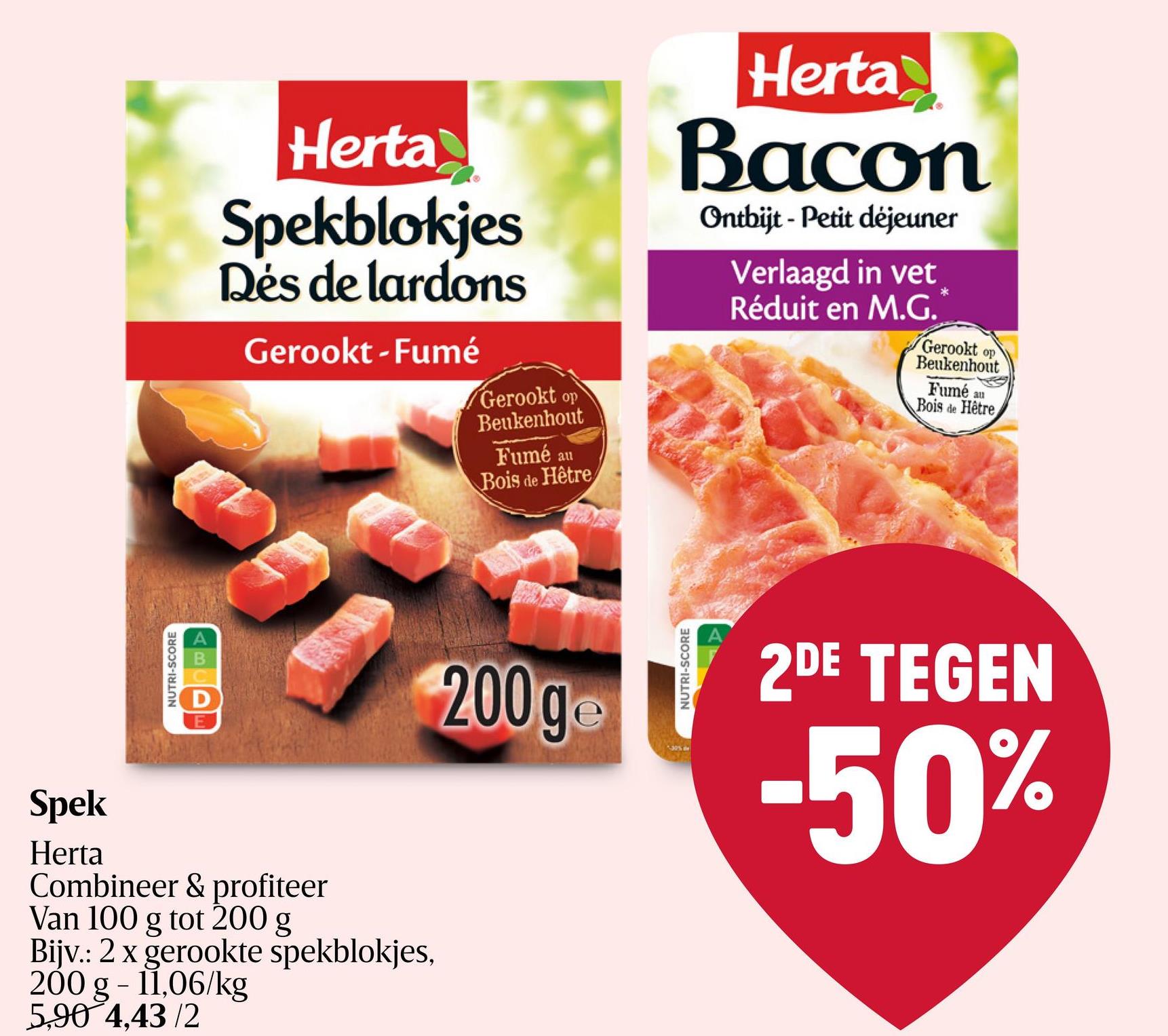 Spekreepjes | Gerookt Gerookt op beukenhout in een langzaam en natuurlijk proces, geven Herta® Gerookte Spekreepjes een intense, unieke smaak vrij. De fijngesneden Herta® Spekreepjes zijn ideaal om smaak toe te voegen aan uw quiches, salades, pasta of omeletten! Kortom, Herta